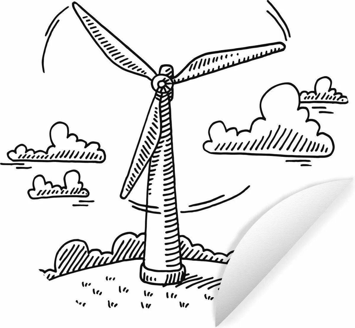 Photo Peaceful wind coloring