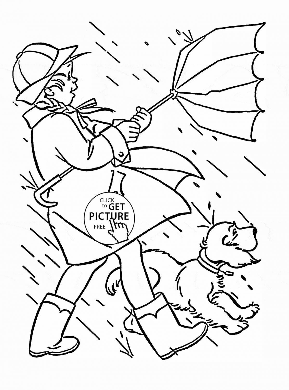 Photo Windy windy coloring