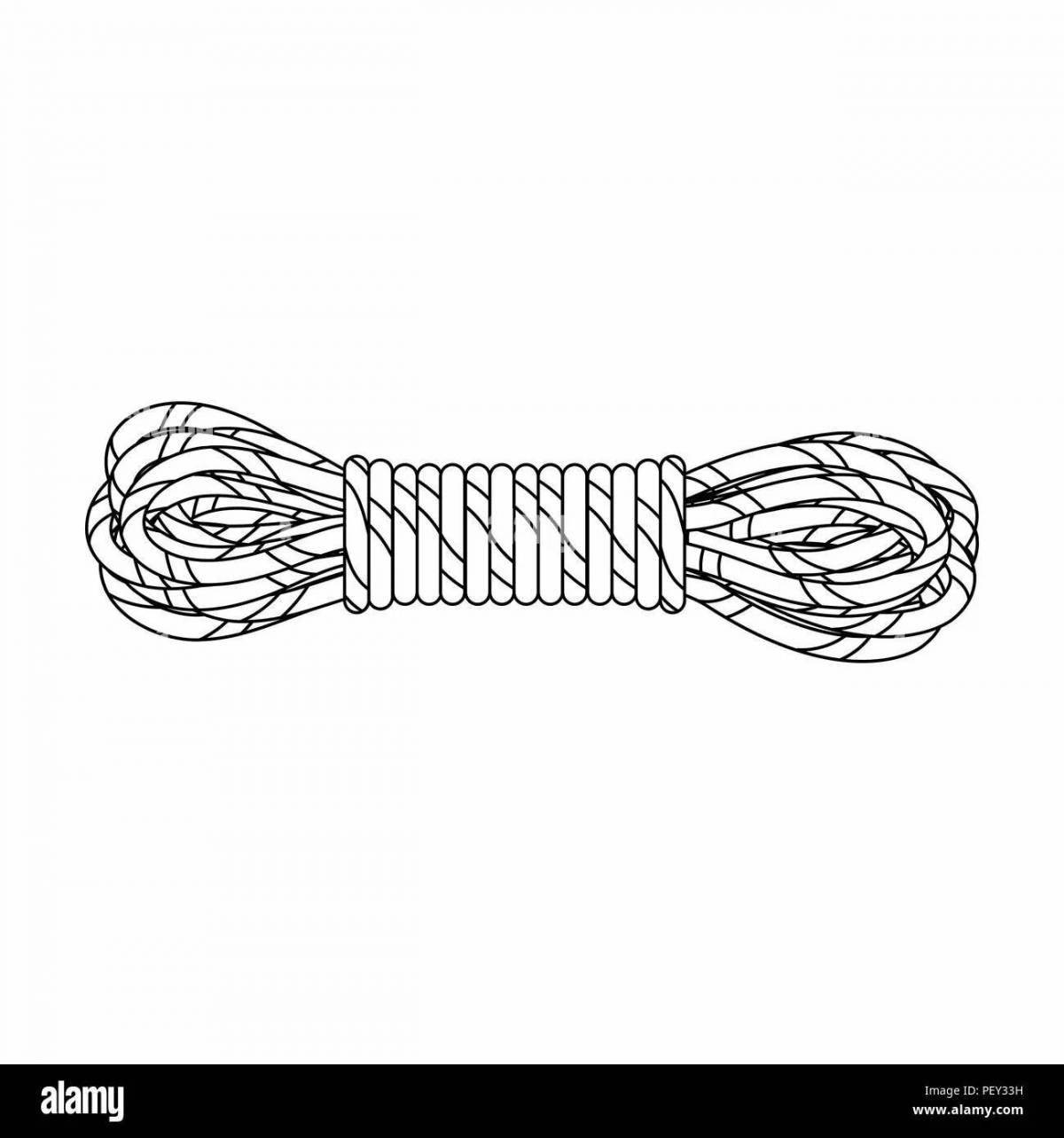 Colorful rope coloring page