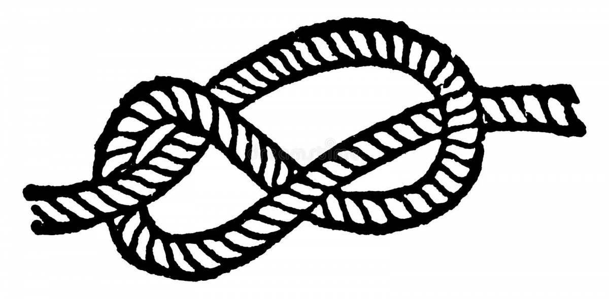 Vibrant rope coloring page