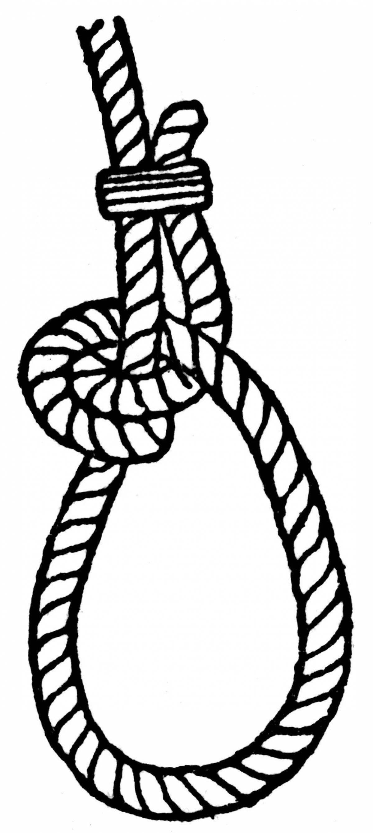 Detailed rope coloring page