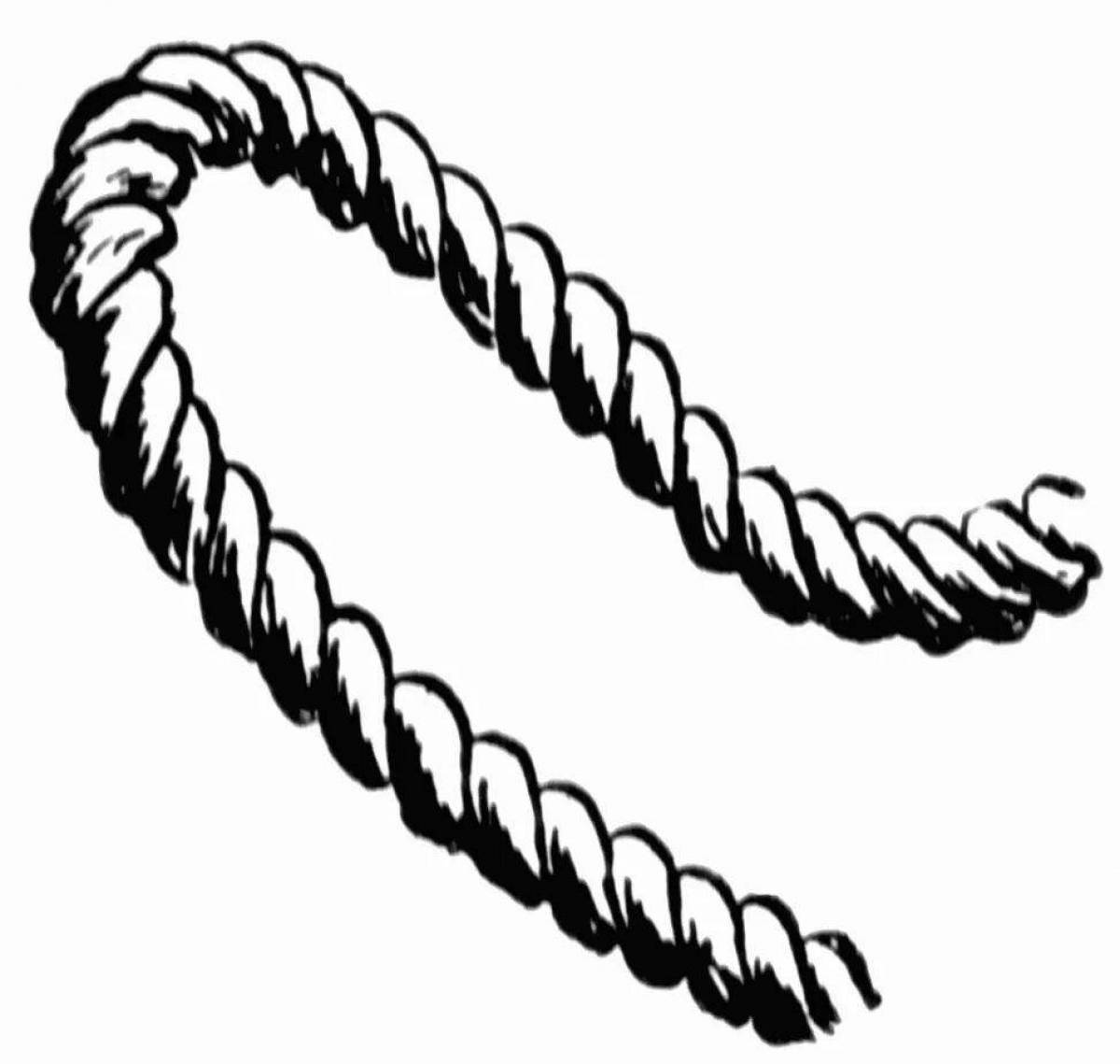 Creative rope coloring page