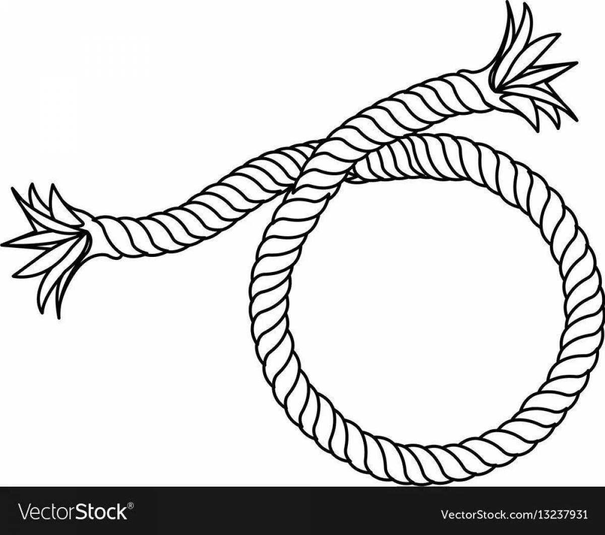 Playful rope coloring page