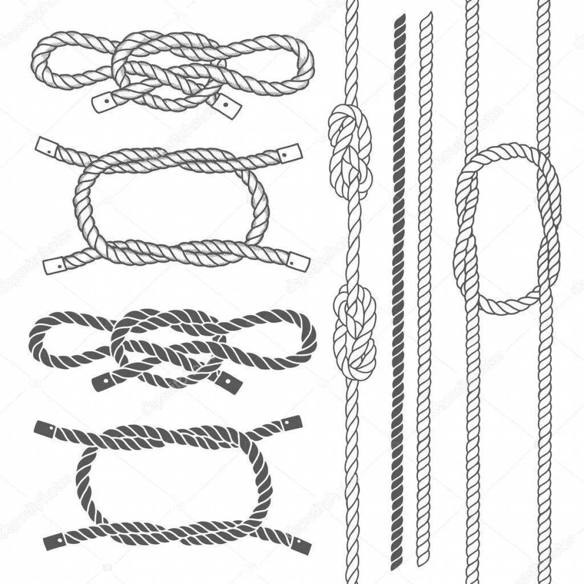 Colored rope coloring page