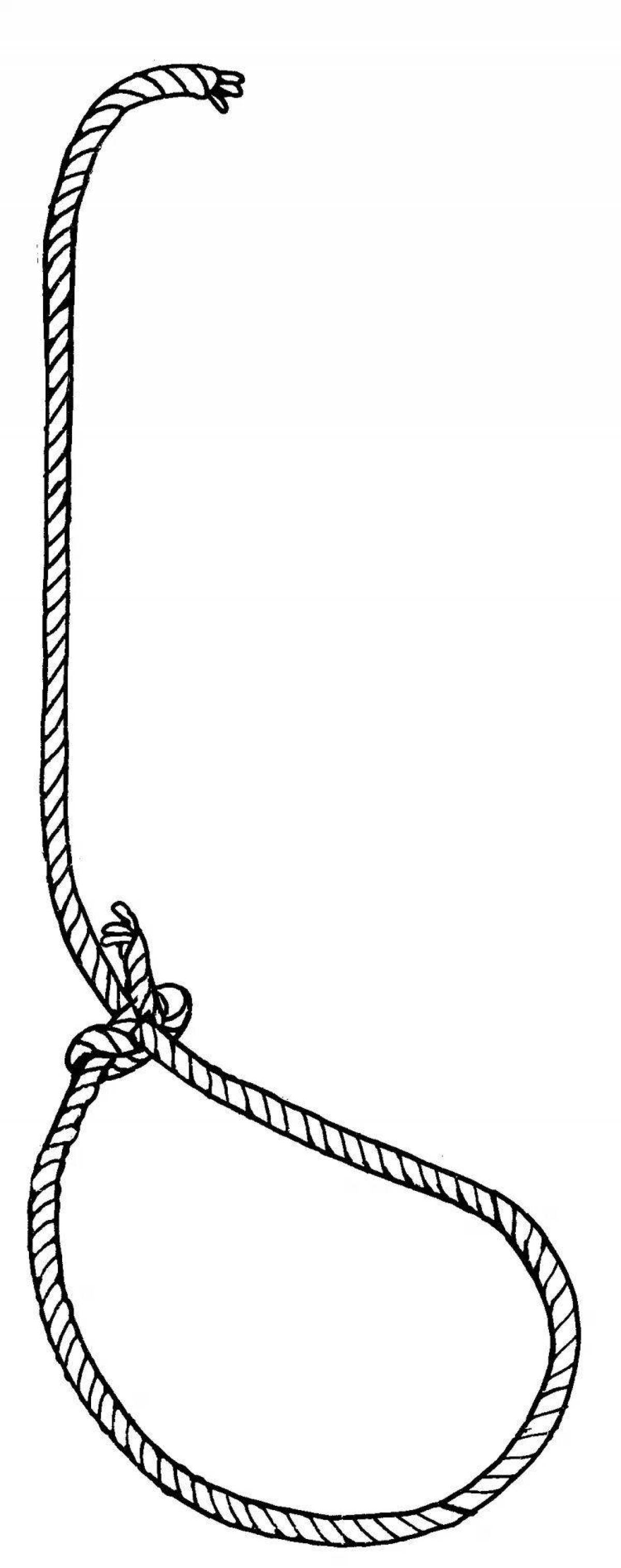 Crazy rope coloring page
