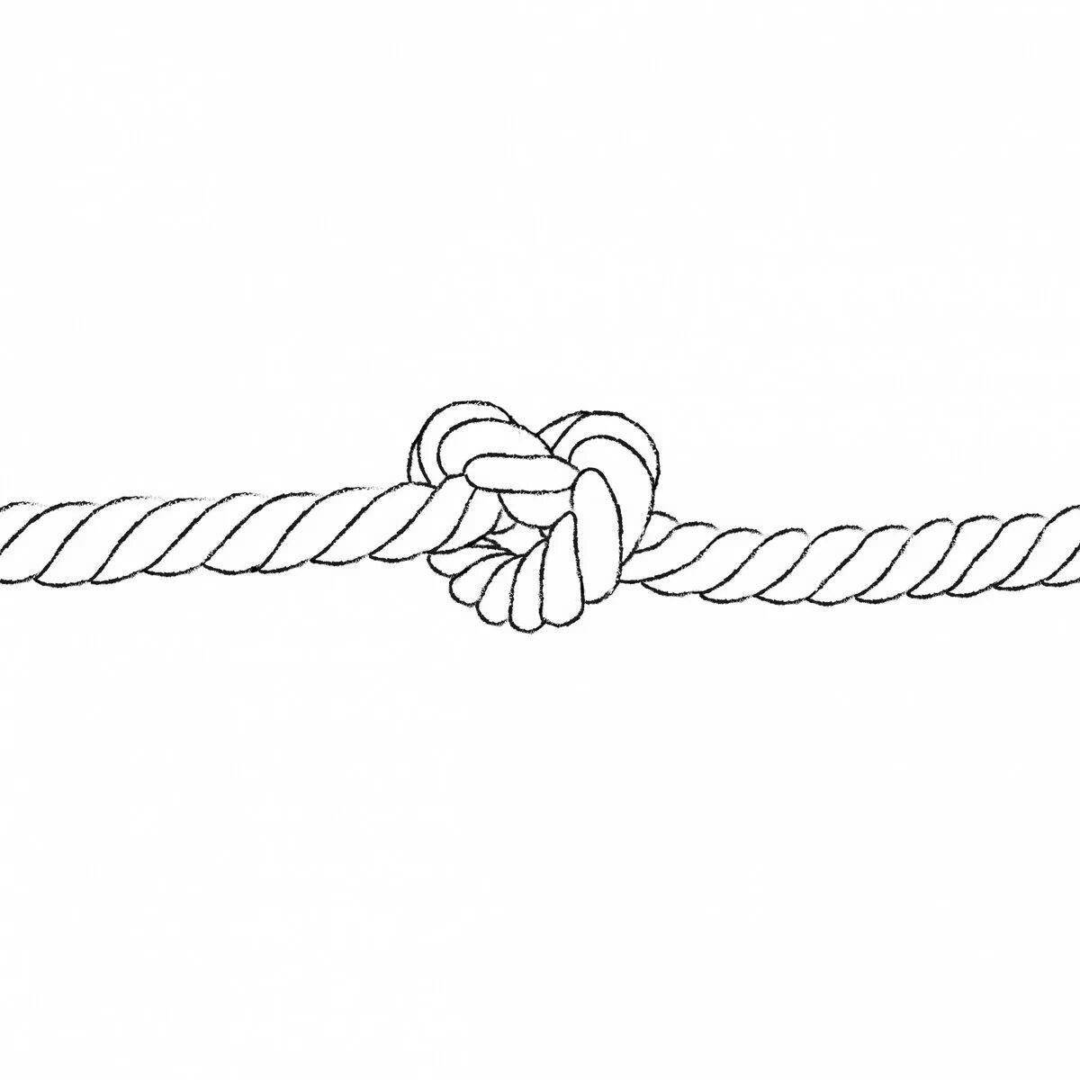 Colorful shiny rope coloring book