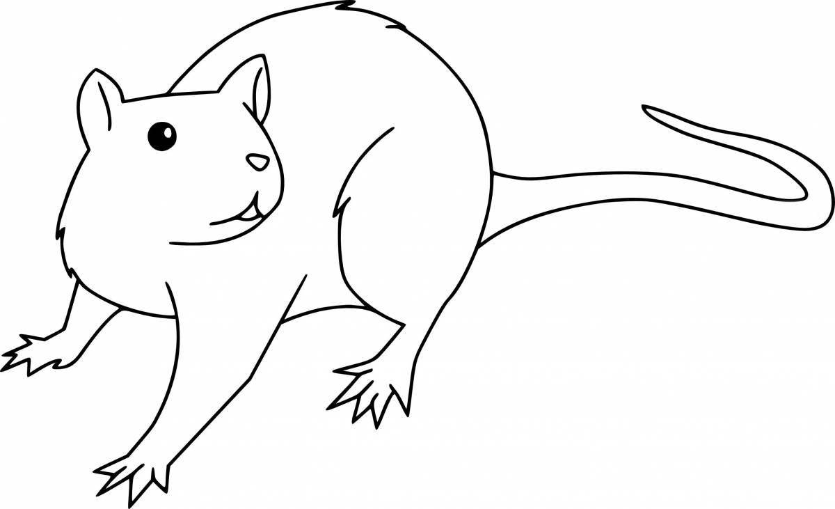 Adorable rodent coloring book