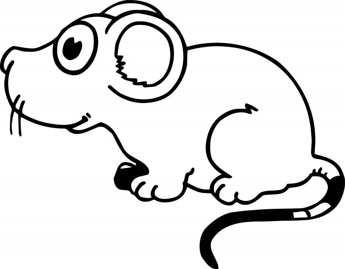 Naughty rodent coloring page