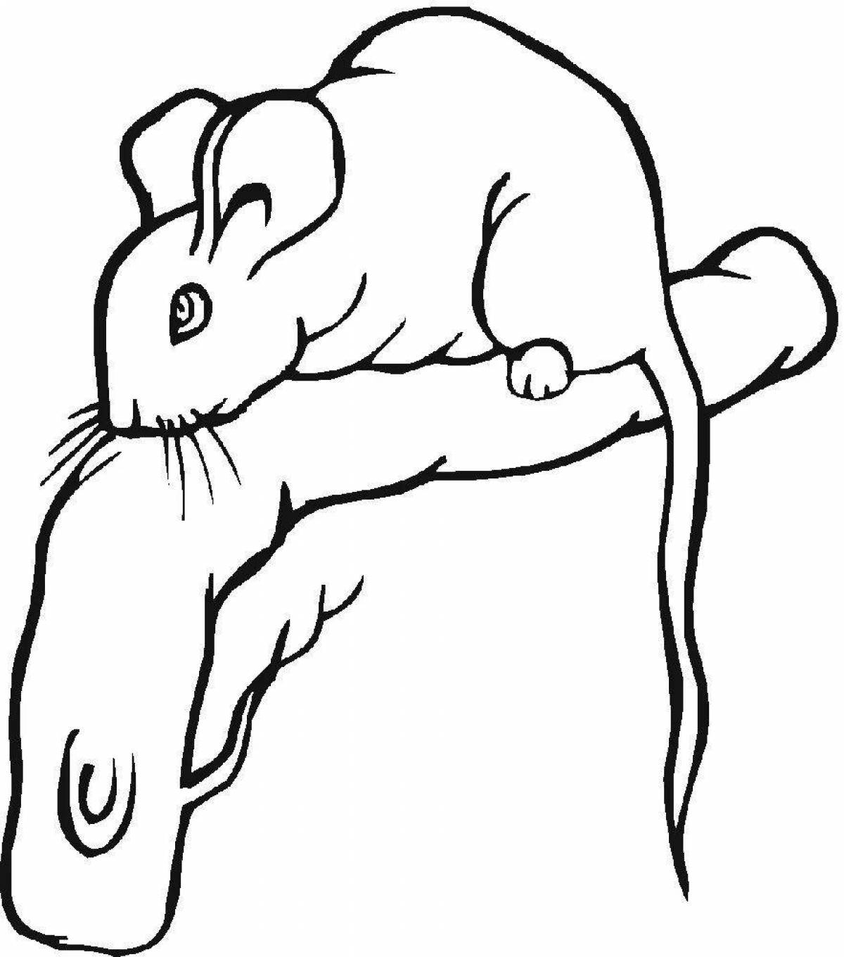 Courageous rodent coloring page
