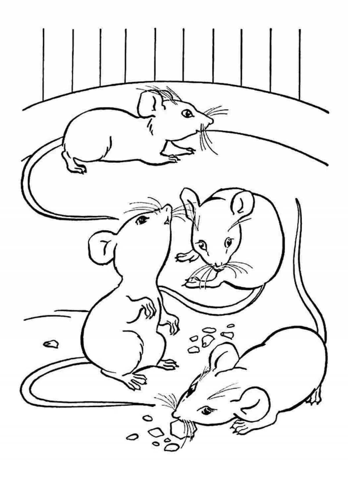 Intriguing rodent coloring page