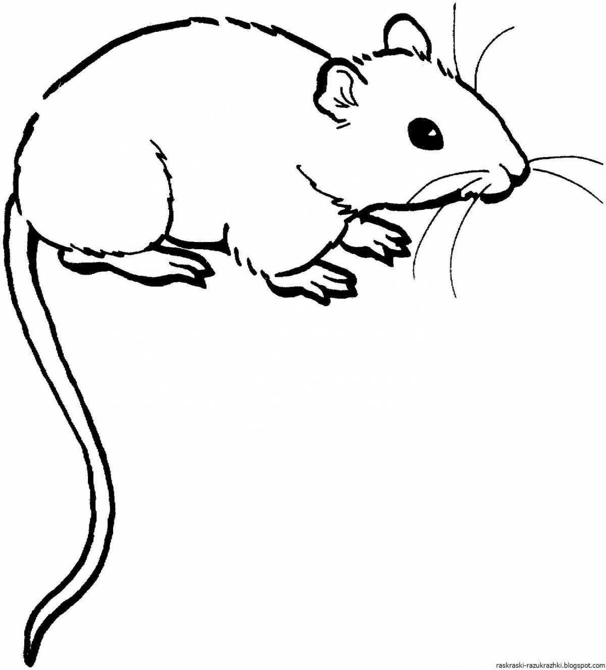 Amazing rodent coloring page