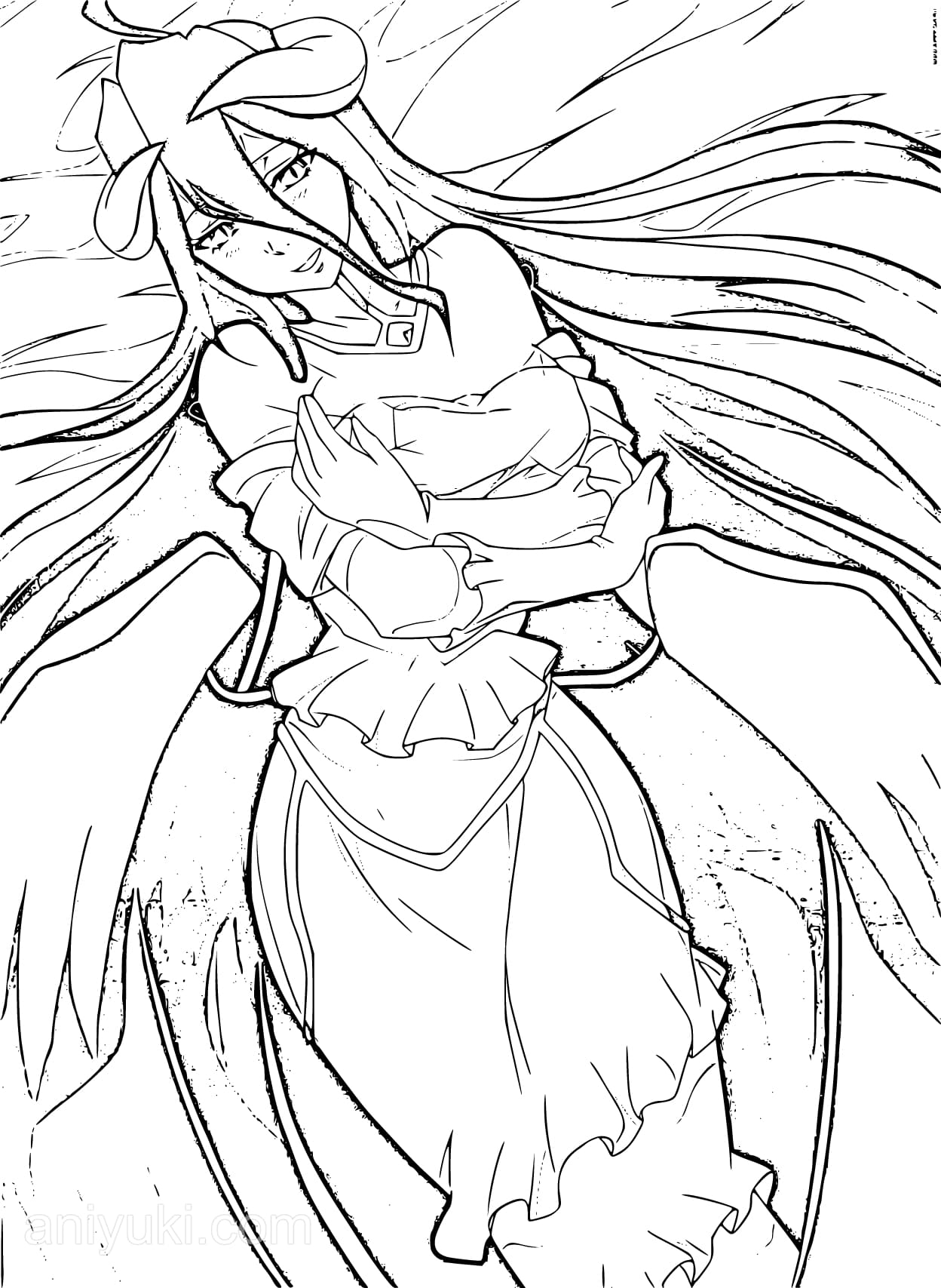 Calming overlord coloring page