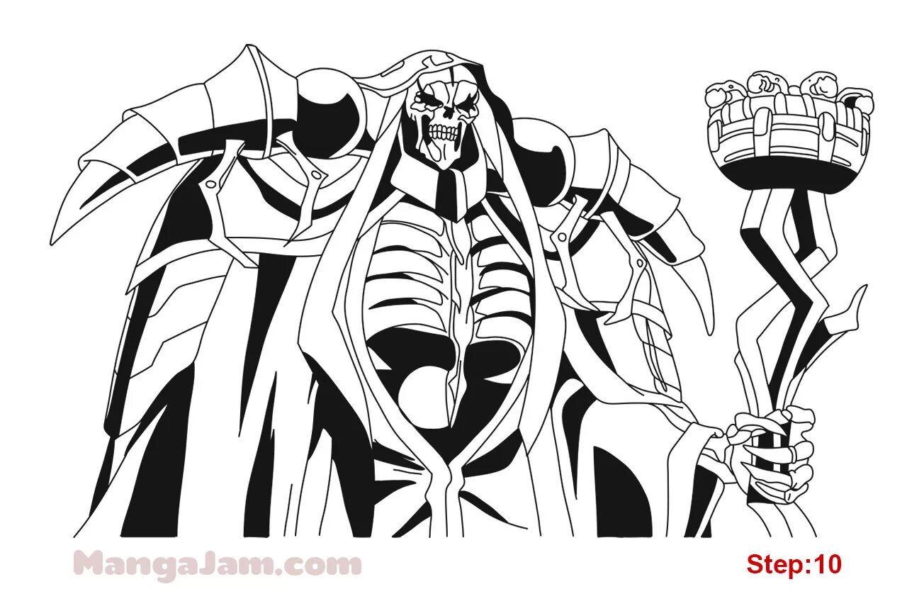 Overlord's mesmerizing coloring page