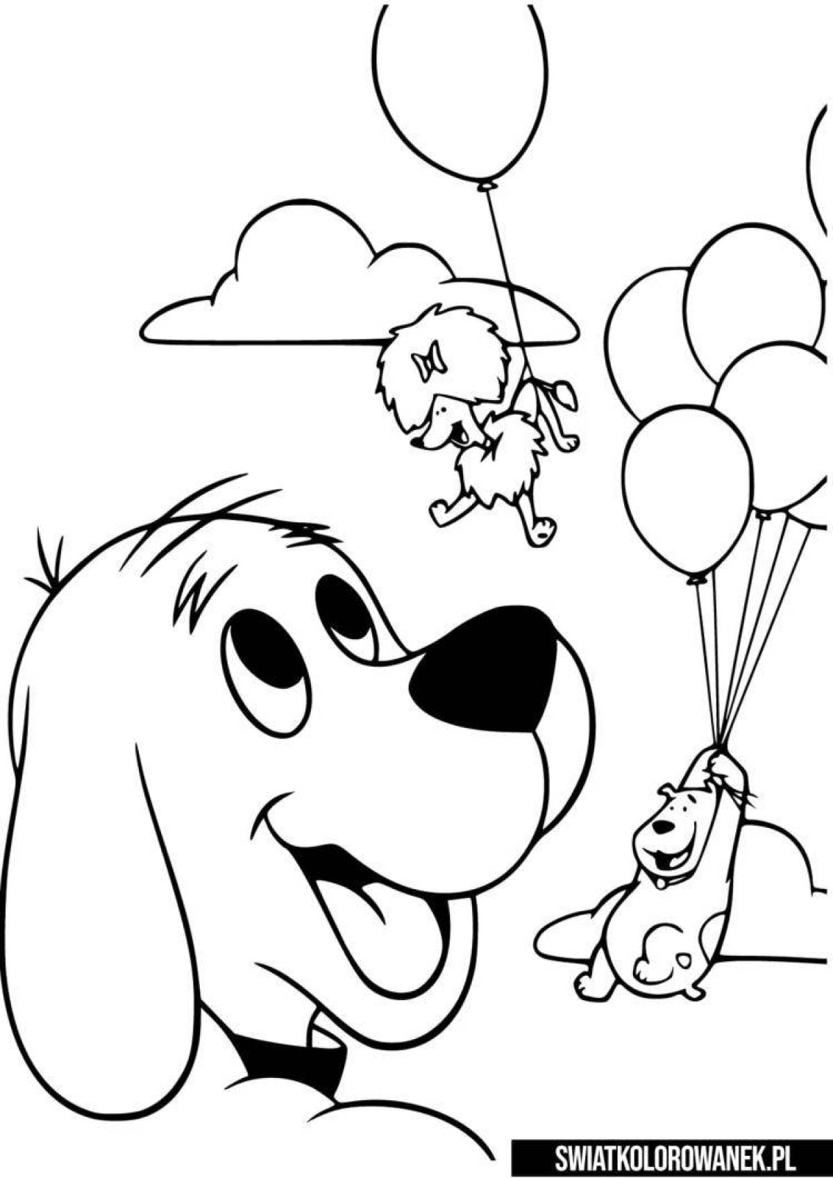Charming clifford coloring page