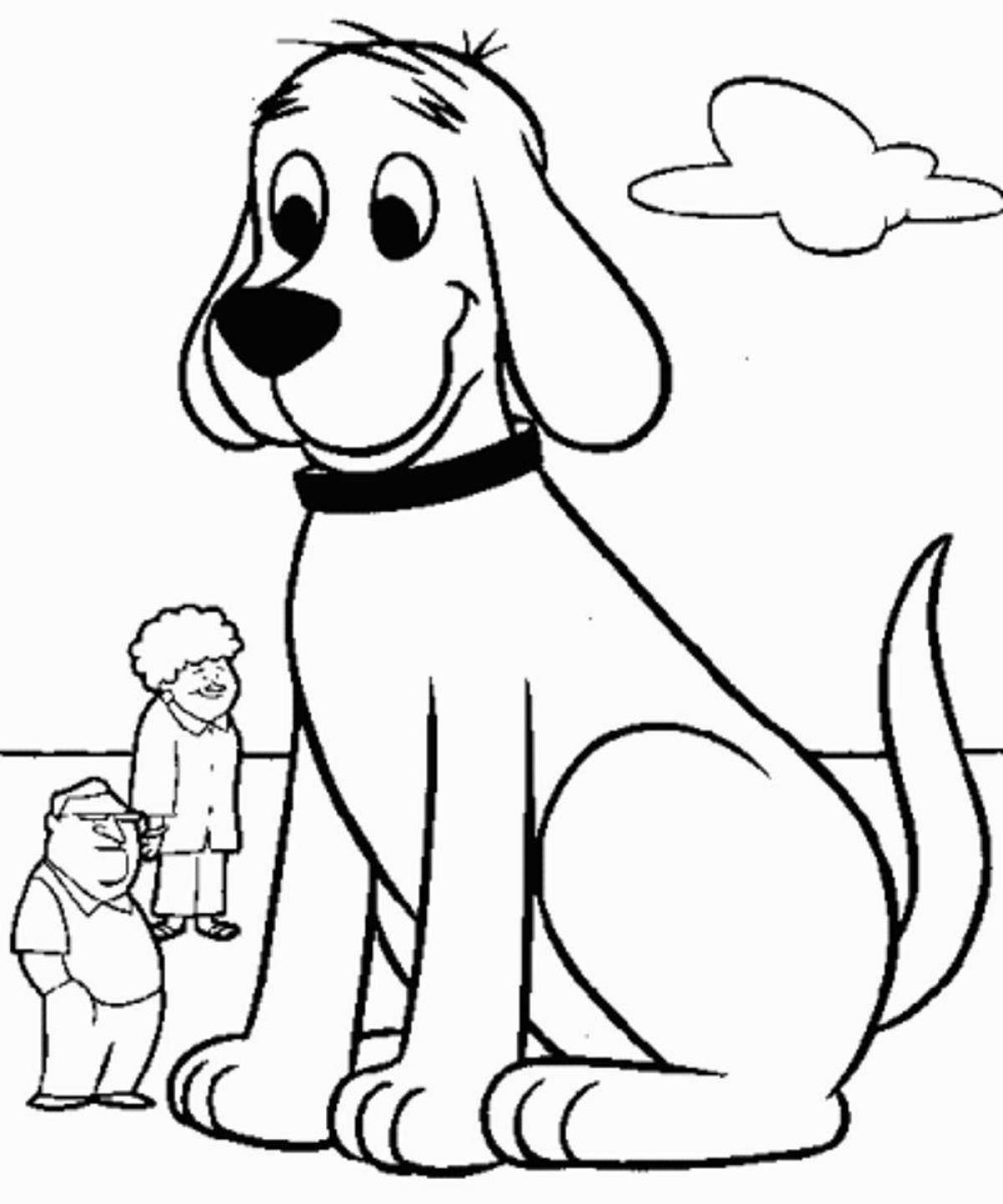 Glowing Clifford Coloring Page