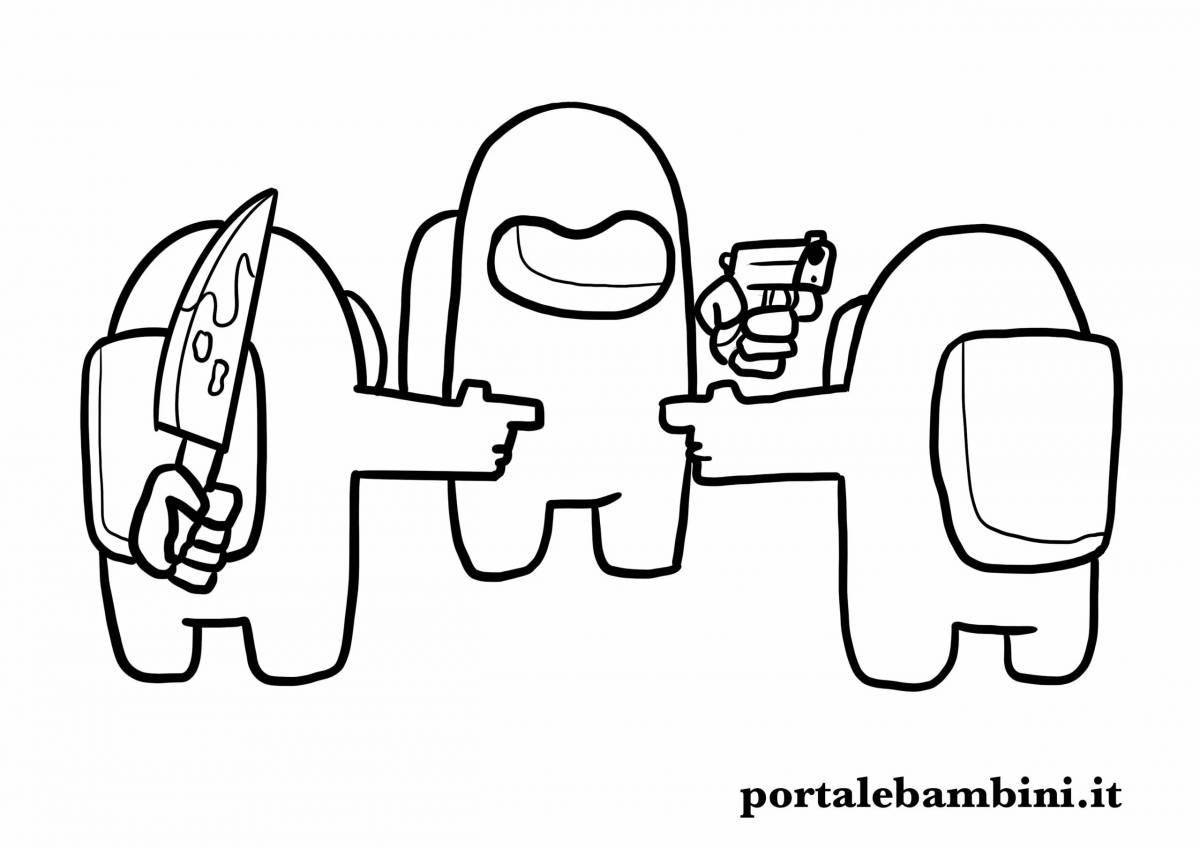 Animated strip coloring page