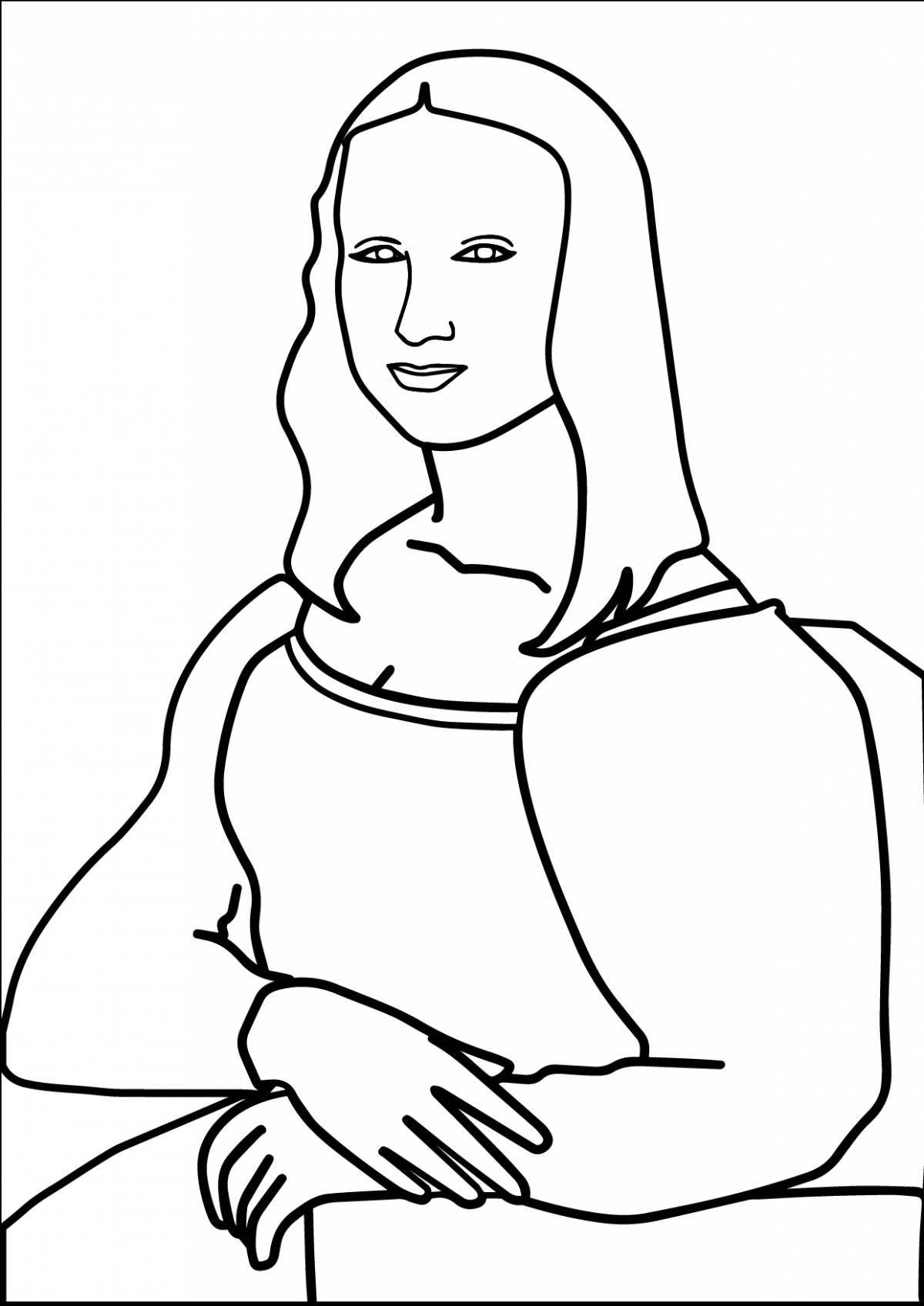 Mona glowing coloring book