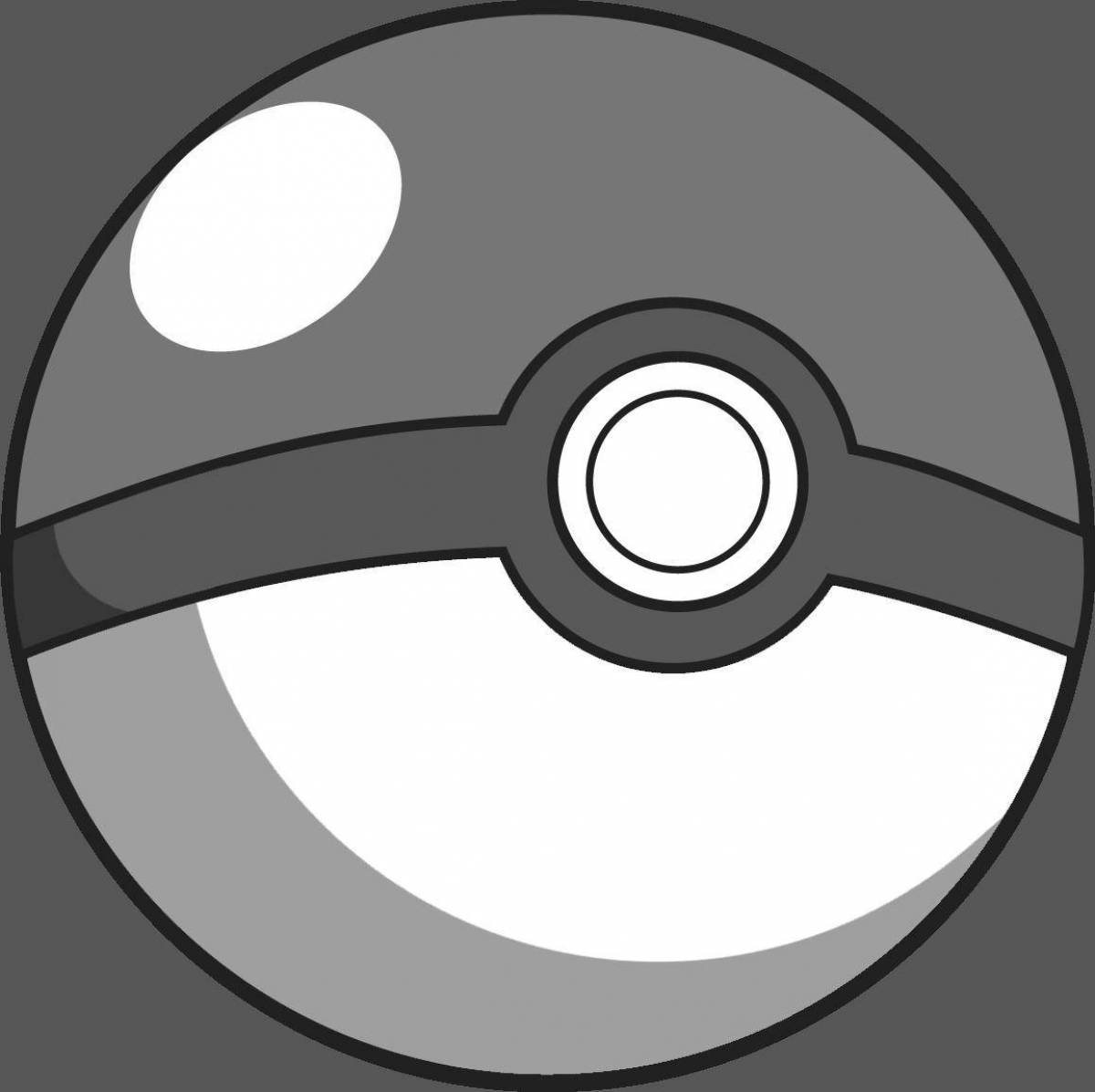 Bright coloring pokeball