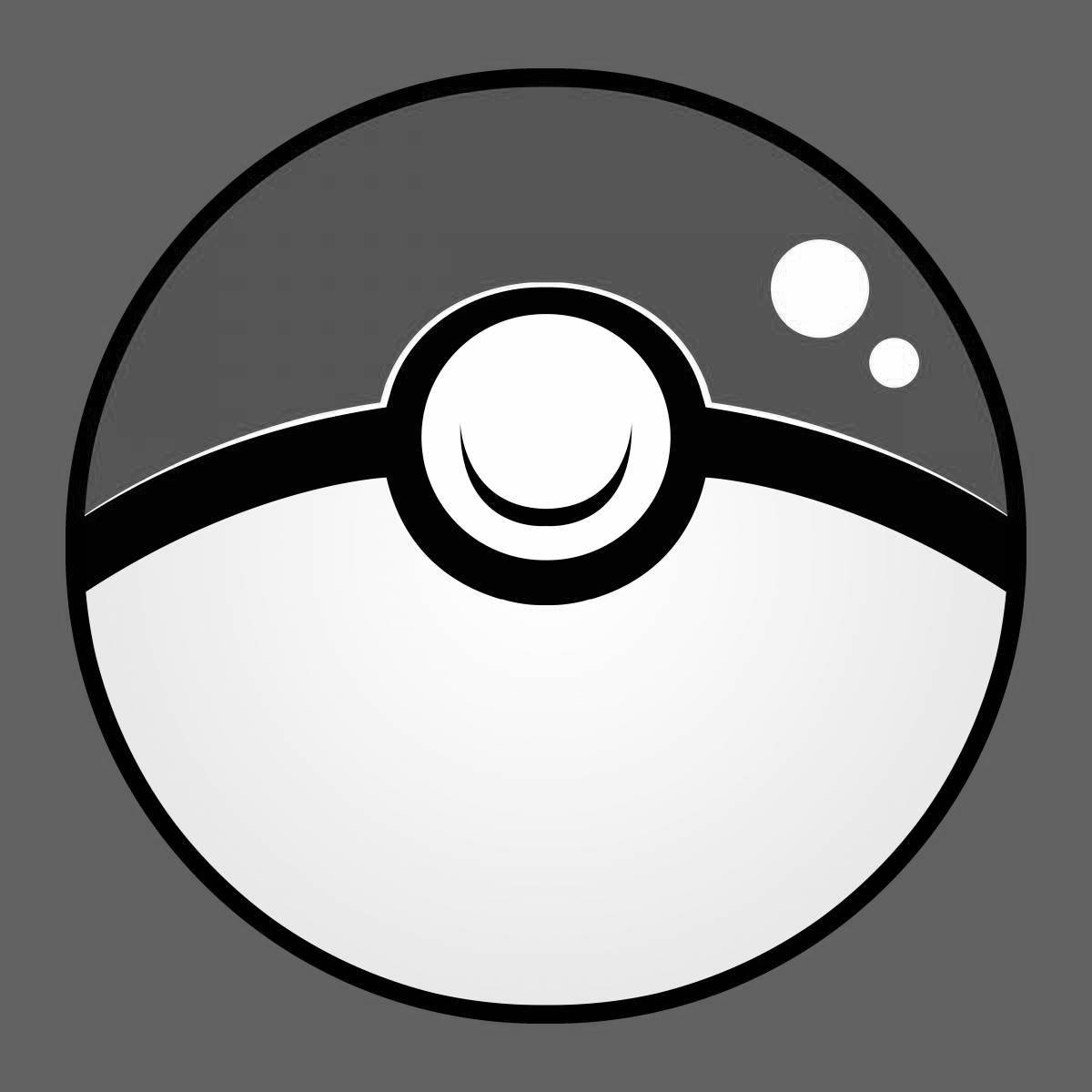 Pokeball's bright coloring page