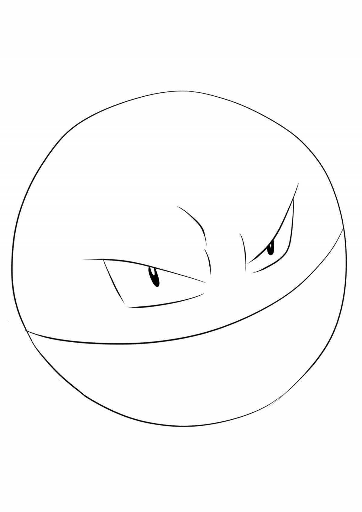 Magic pokeball coloring page