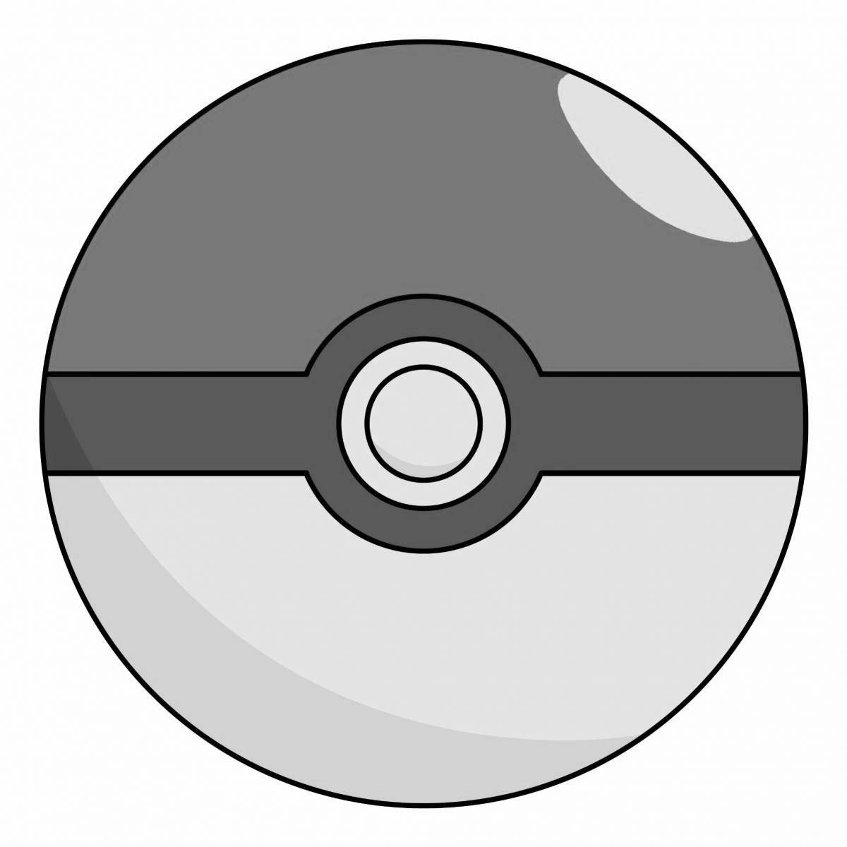 Glitter pokeball coloring page