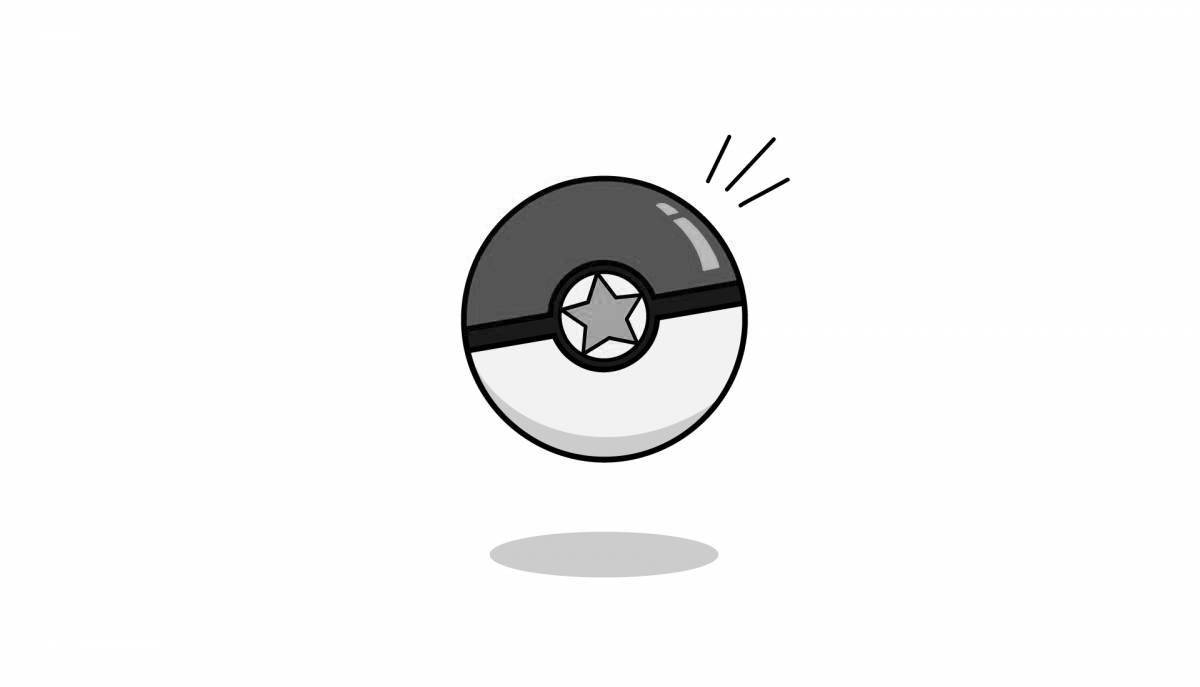 Colorful pokeball coloring