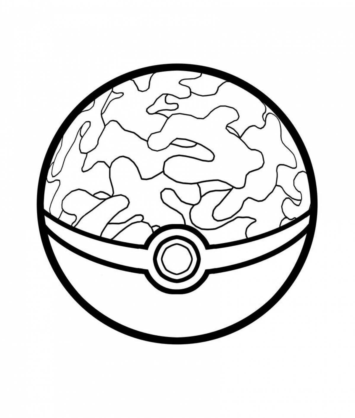 Творческая раскраска pokeball