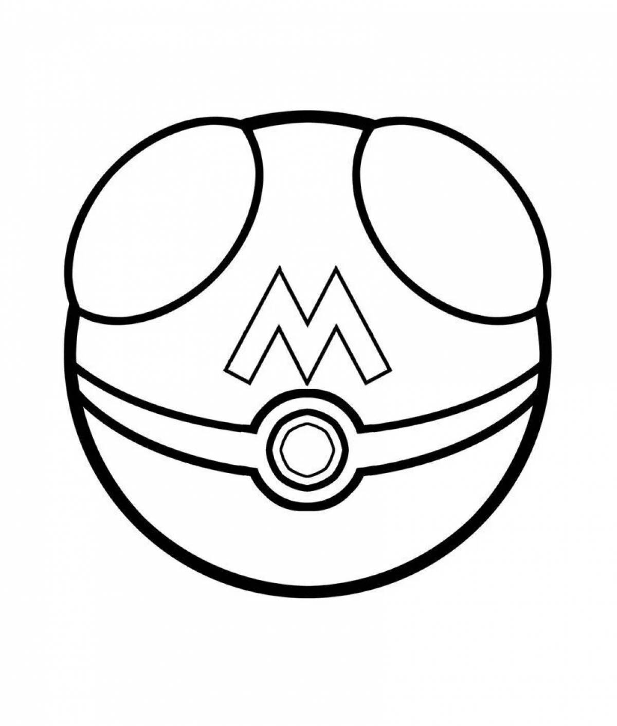 Забавная раскраска pokeball