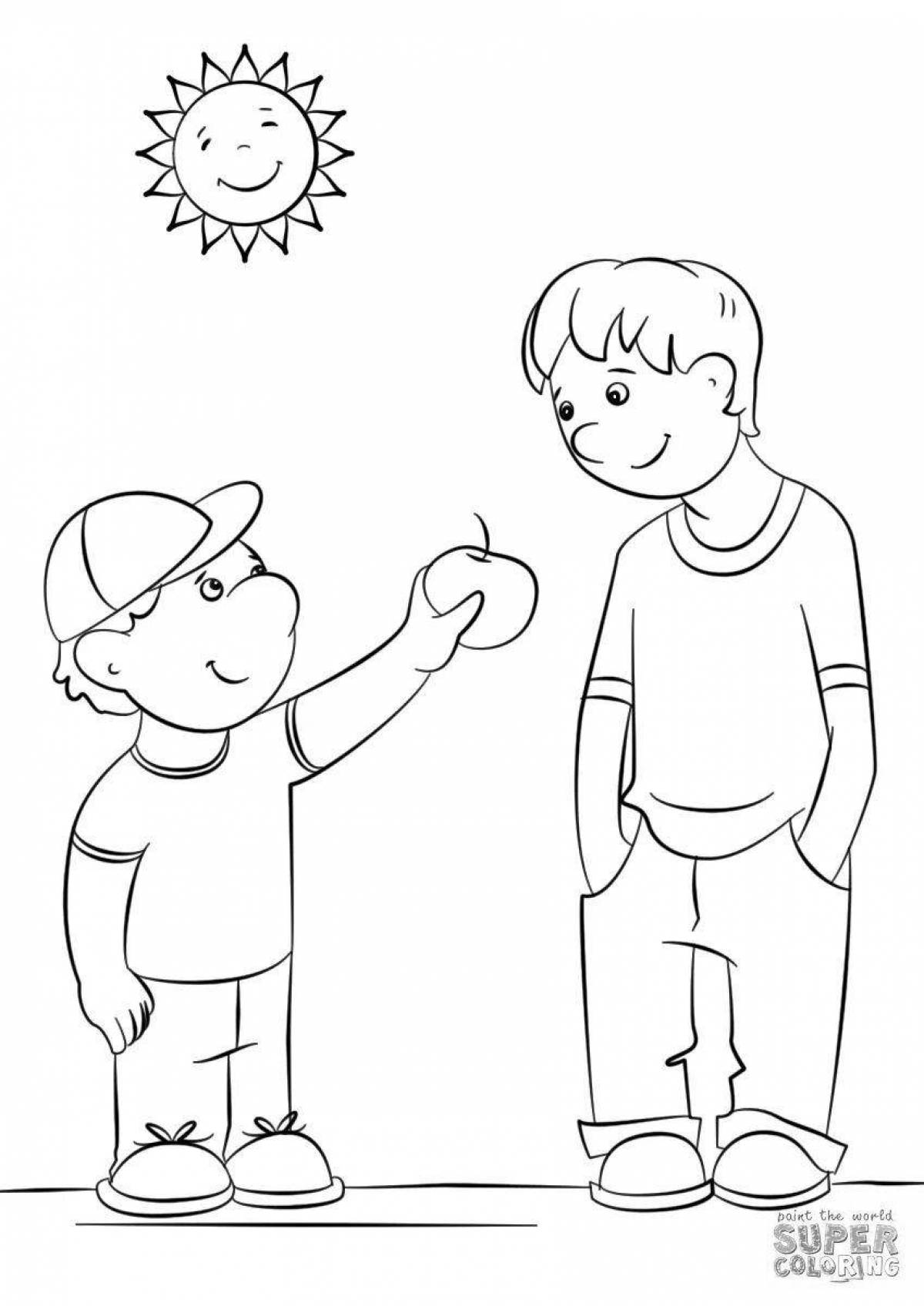 Coloring page charming friend