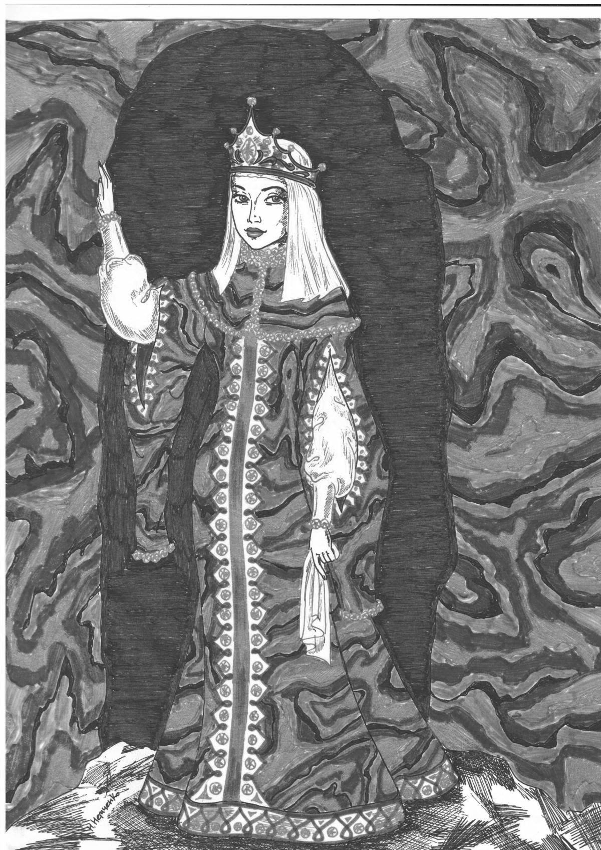 Photo Shining Malachite coloring page