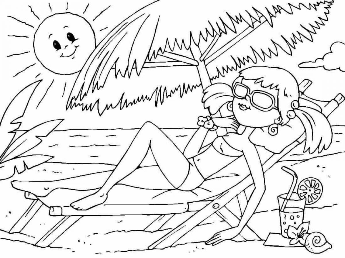 Coloring page charming resort