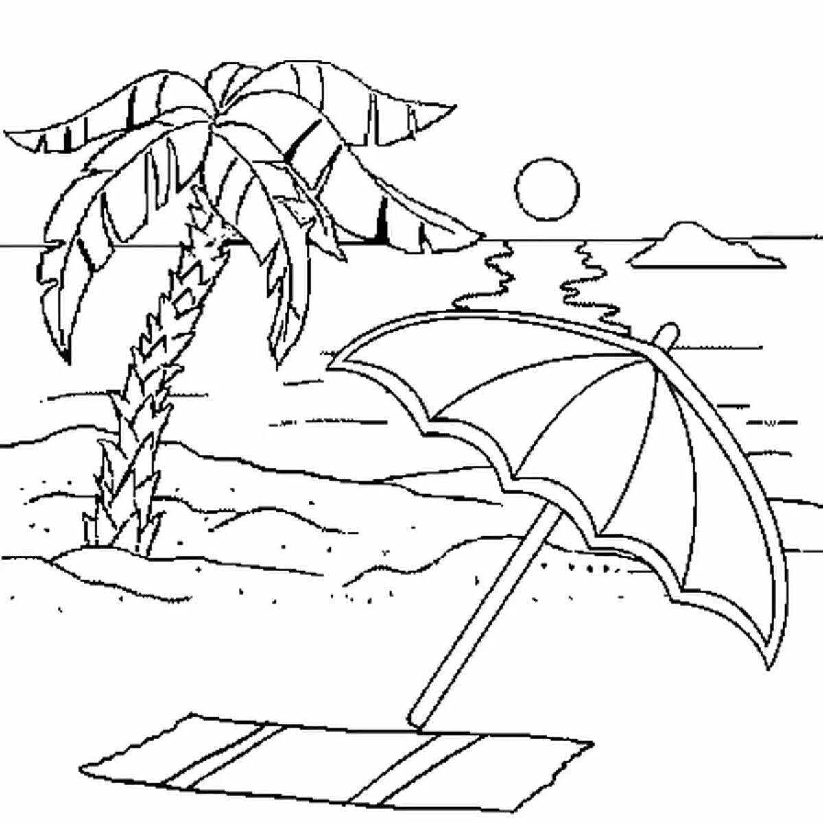 Coloring page blissful resort