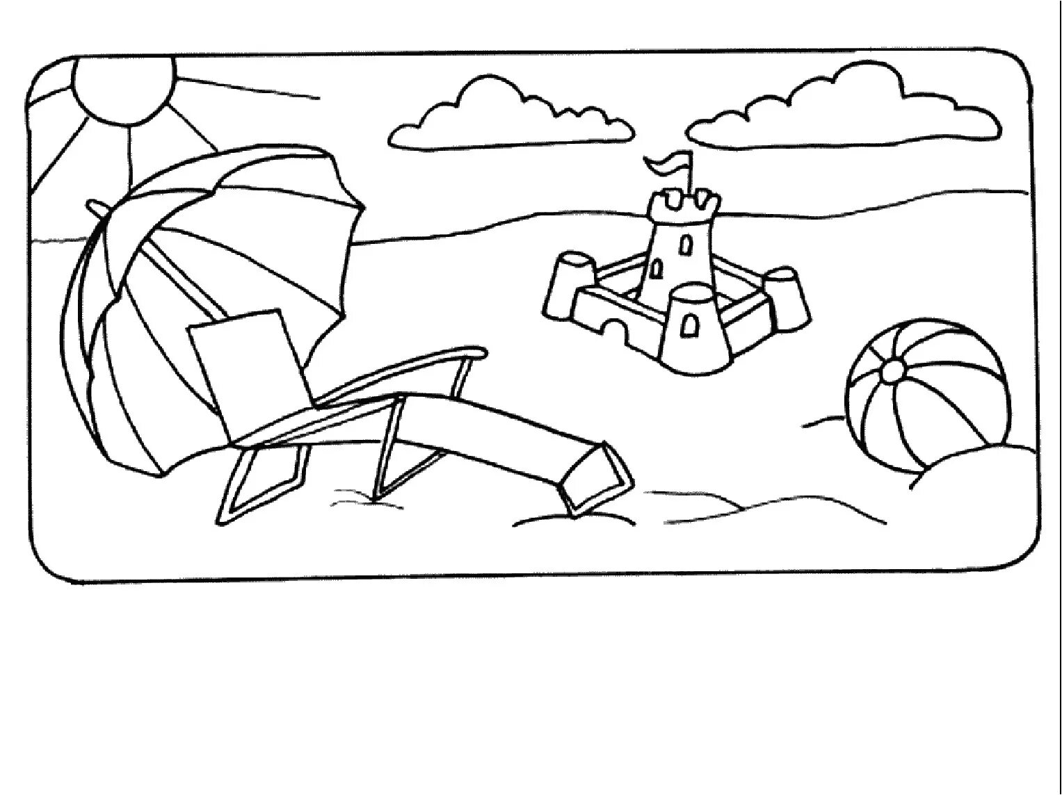 Coloring page cheerful resort