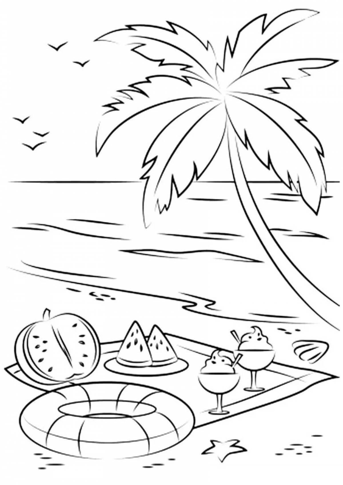 Coloring book exquisite resort