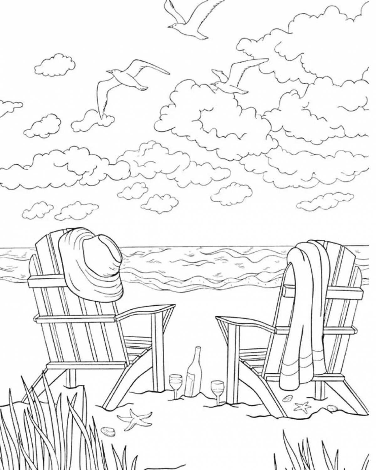 Coloring page gorgeous resort