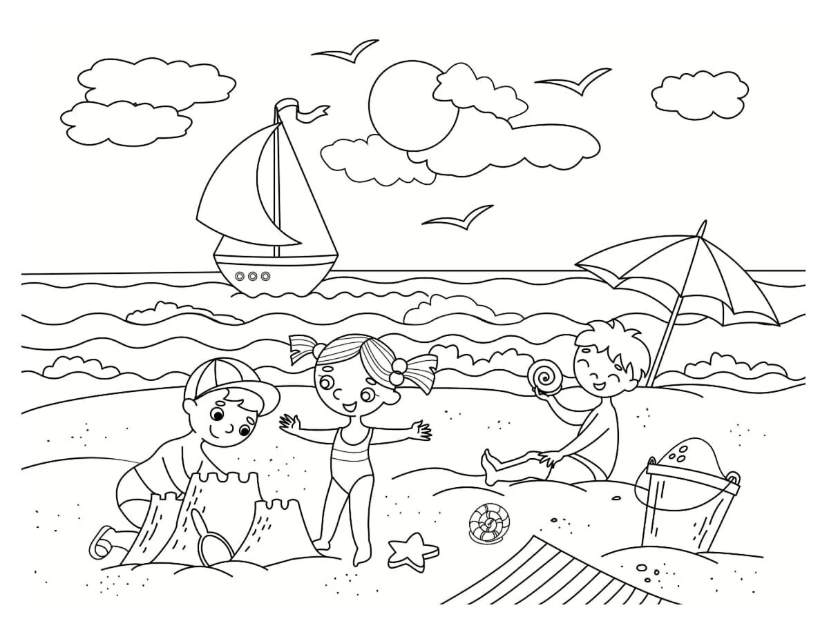 Coloring page grandiose resort