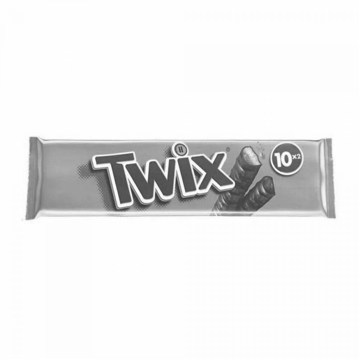 Twix playful coloring page