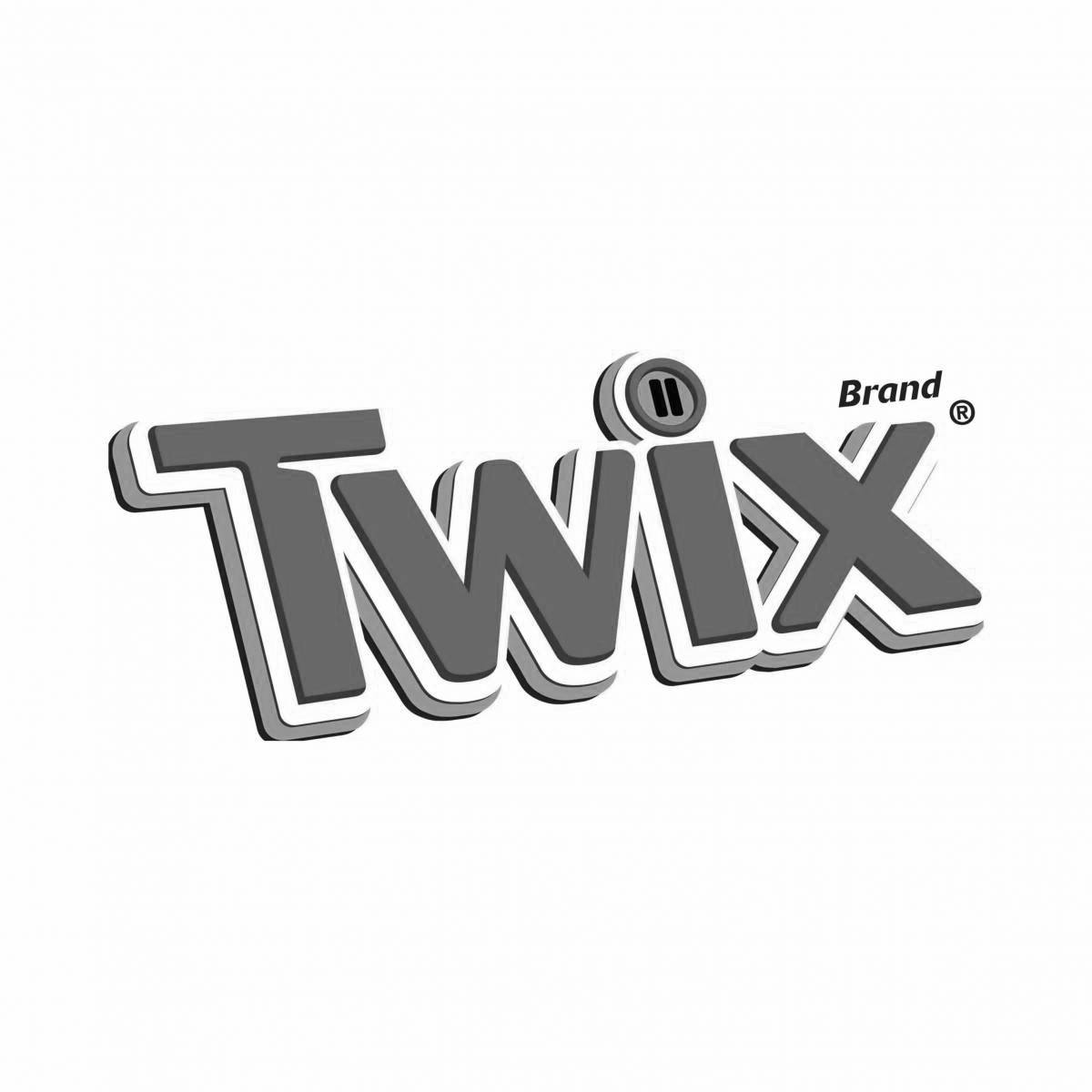 Glittering Twix coloring page