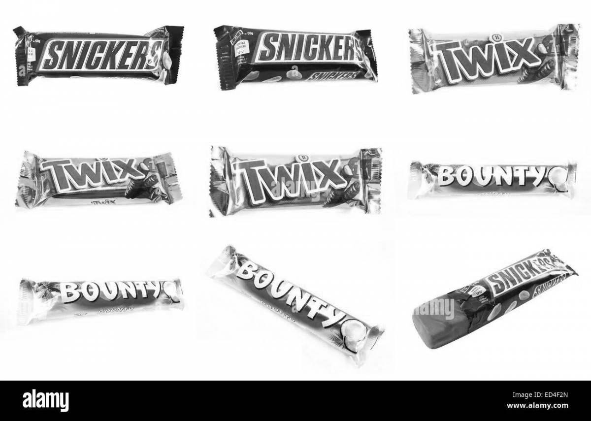 Twix glitter coloring