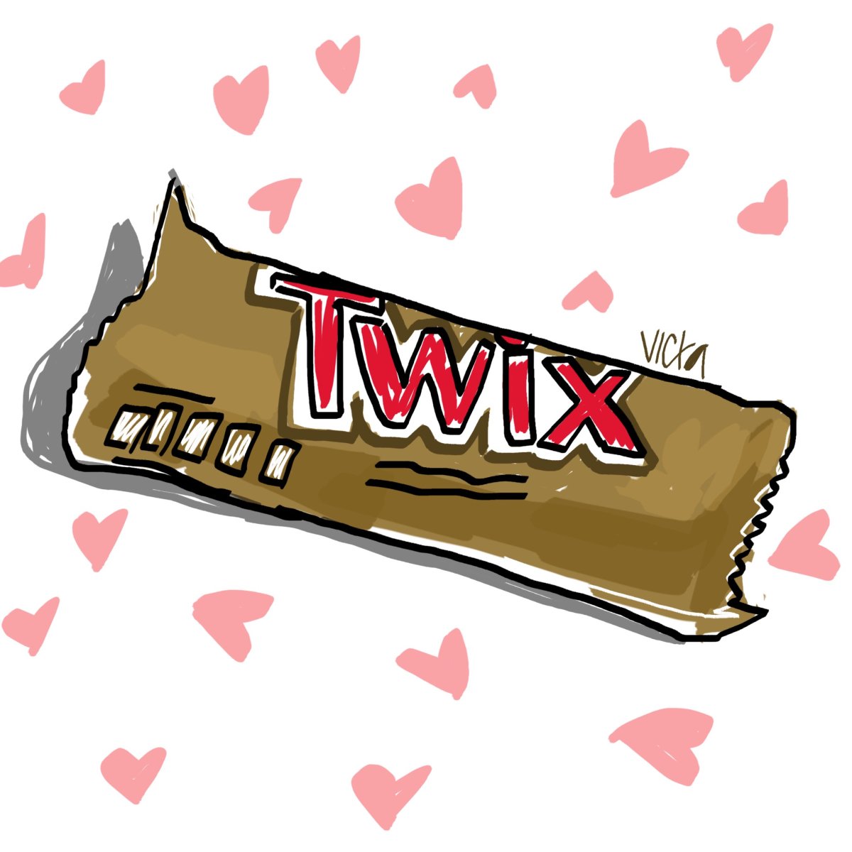 Color glitter twix coloring page