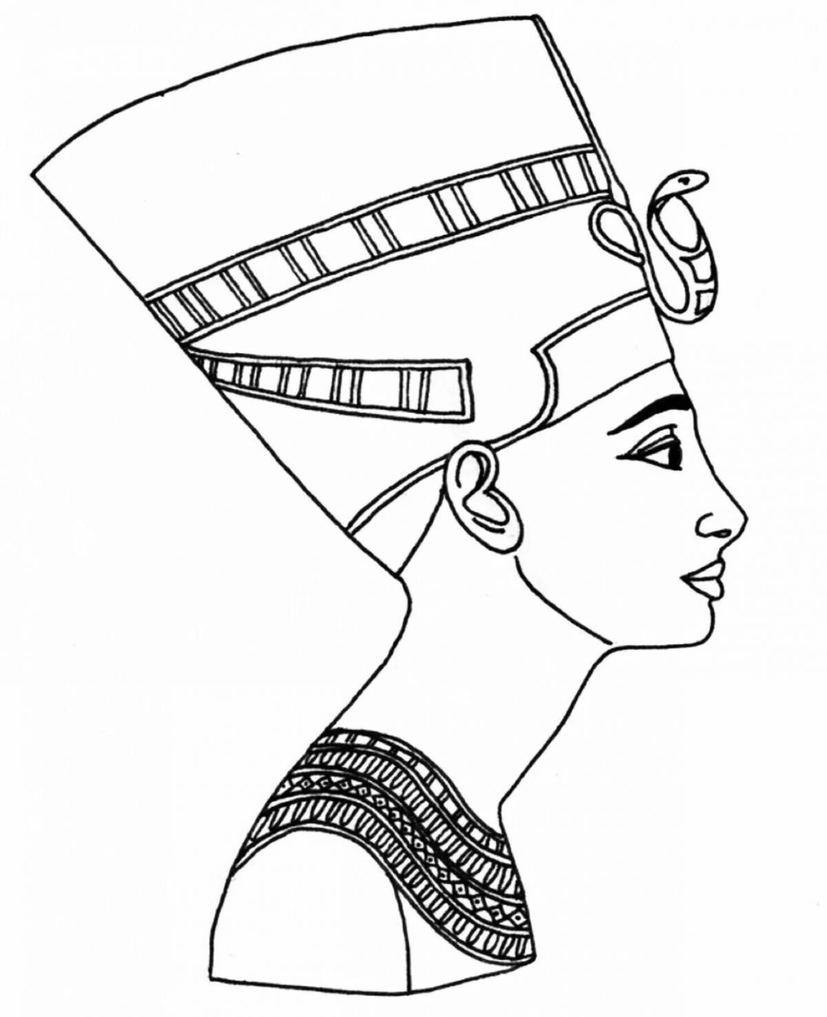 Coloring majestic nefertiti