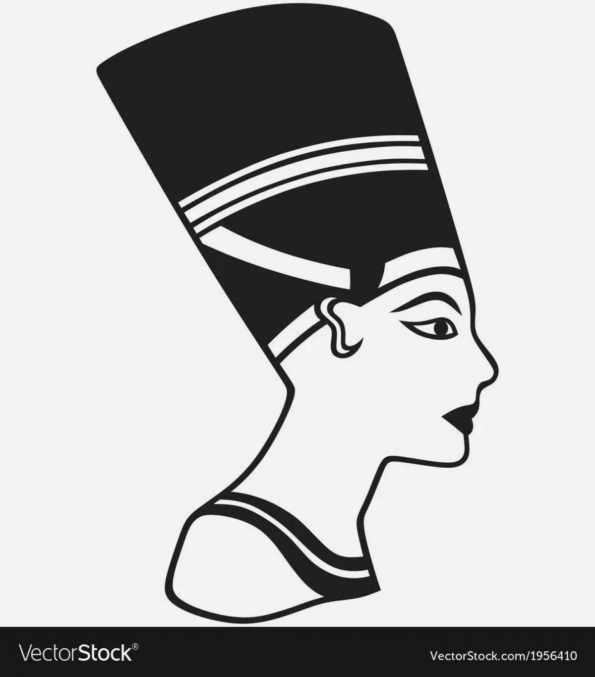 Glorious coloring of Nefertiti