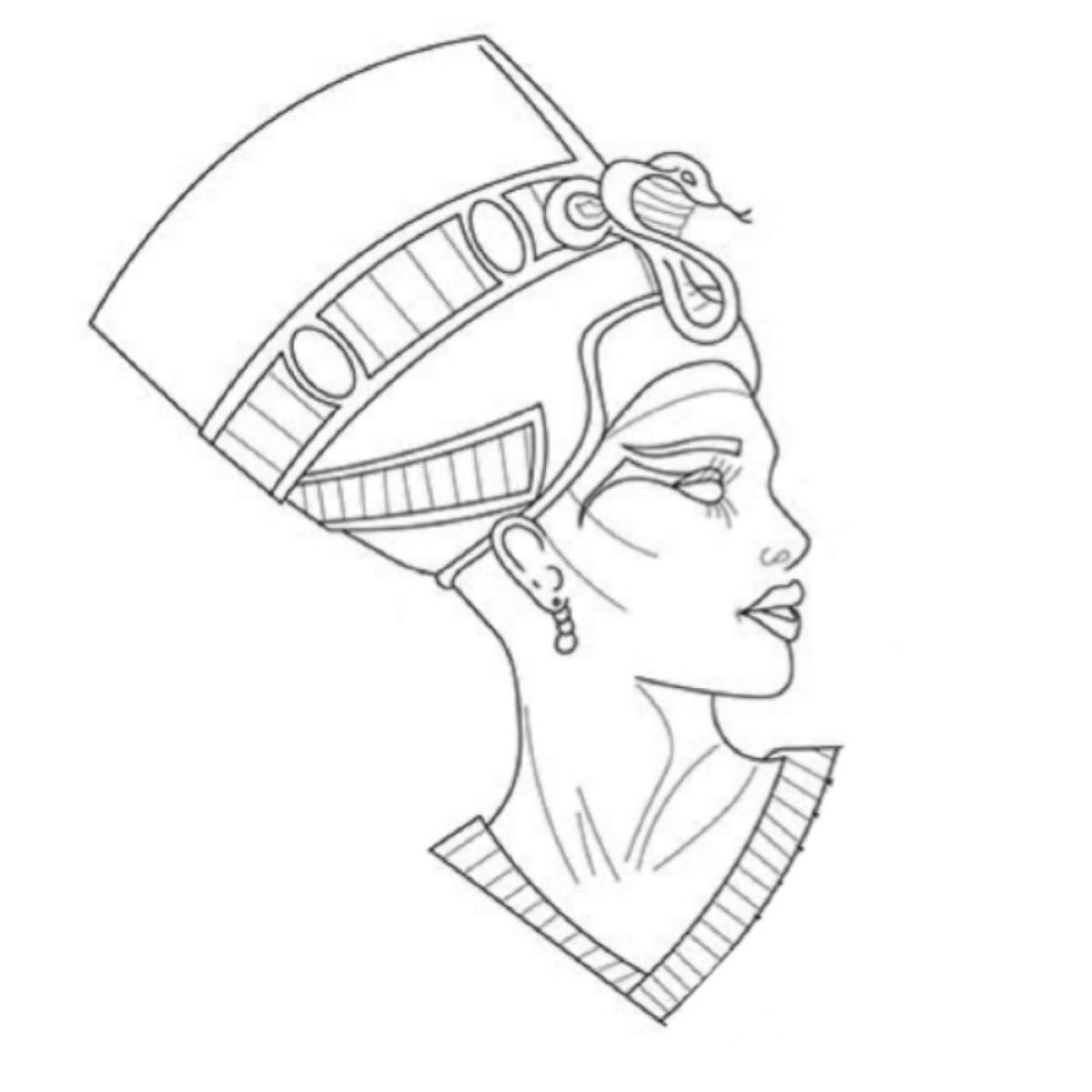 Exquisite coloring of Nefertiti