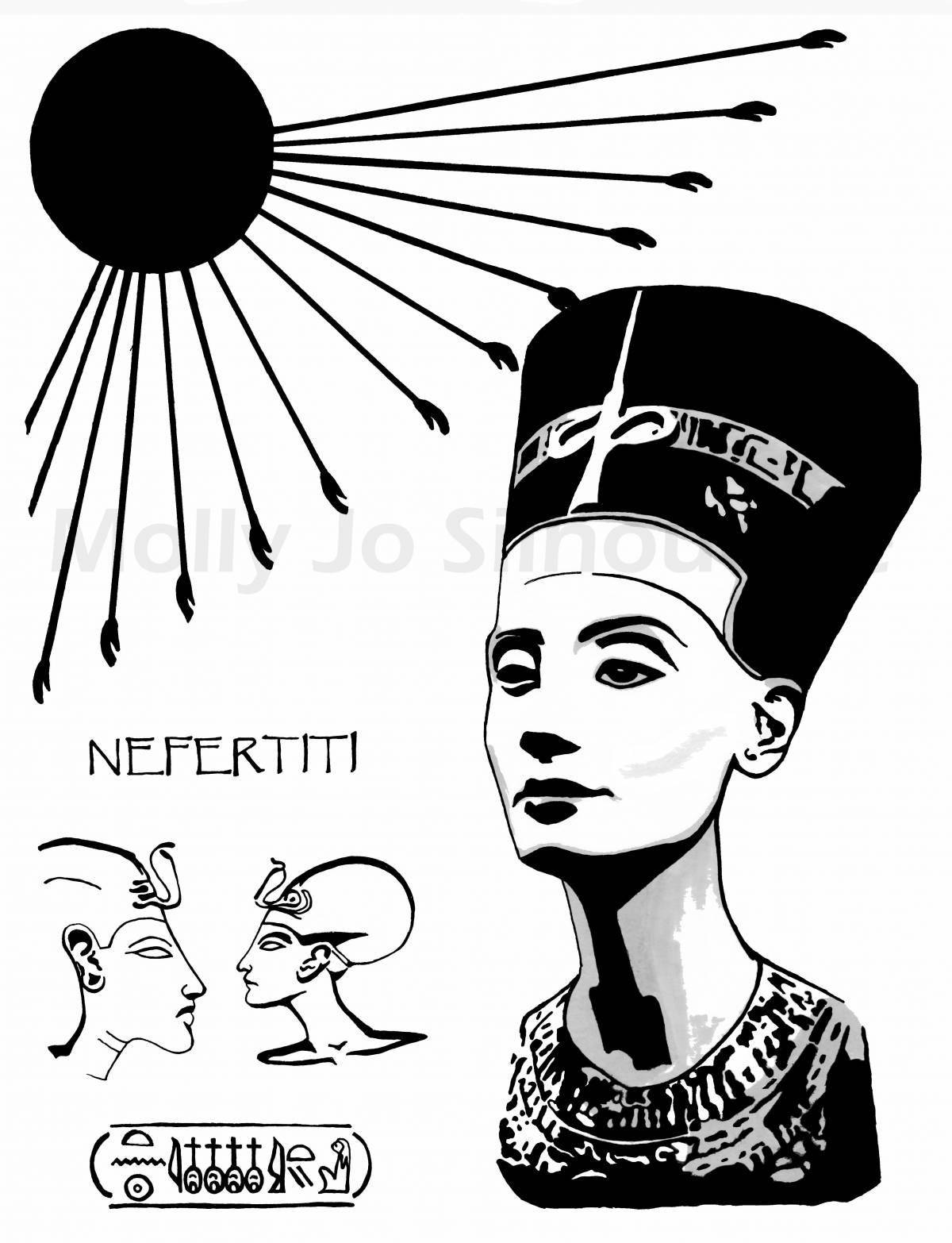 Coloring book amazing nefertiti