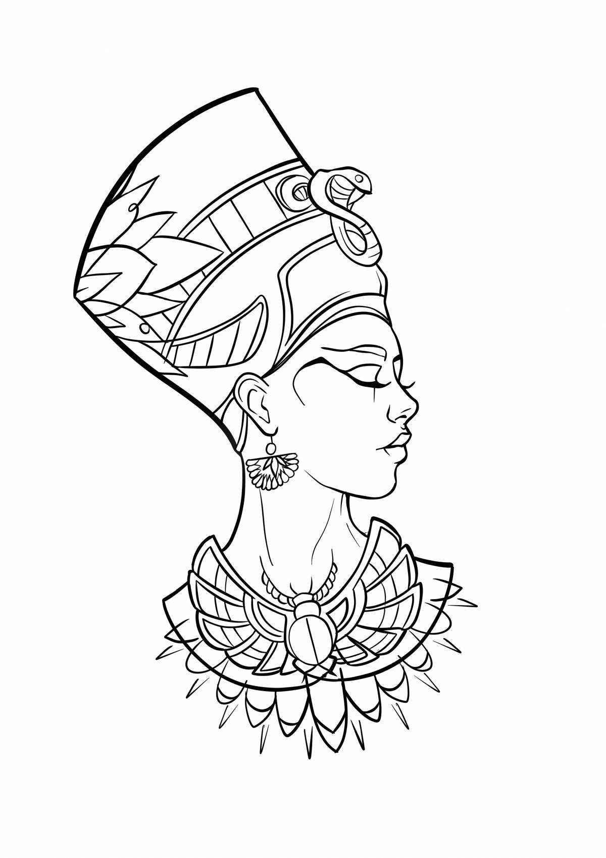 Nefertiti bold coloring