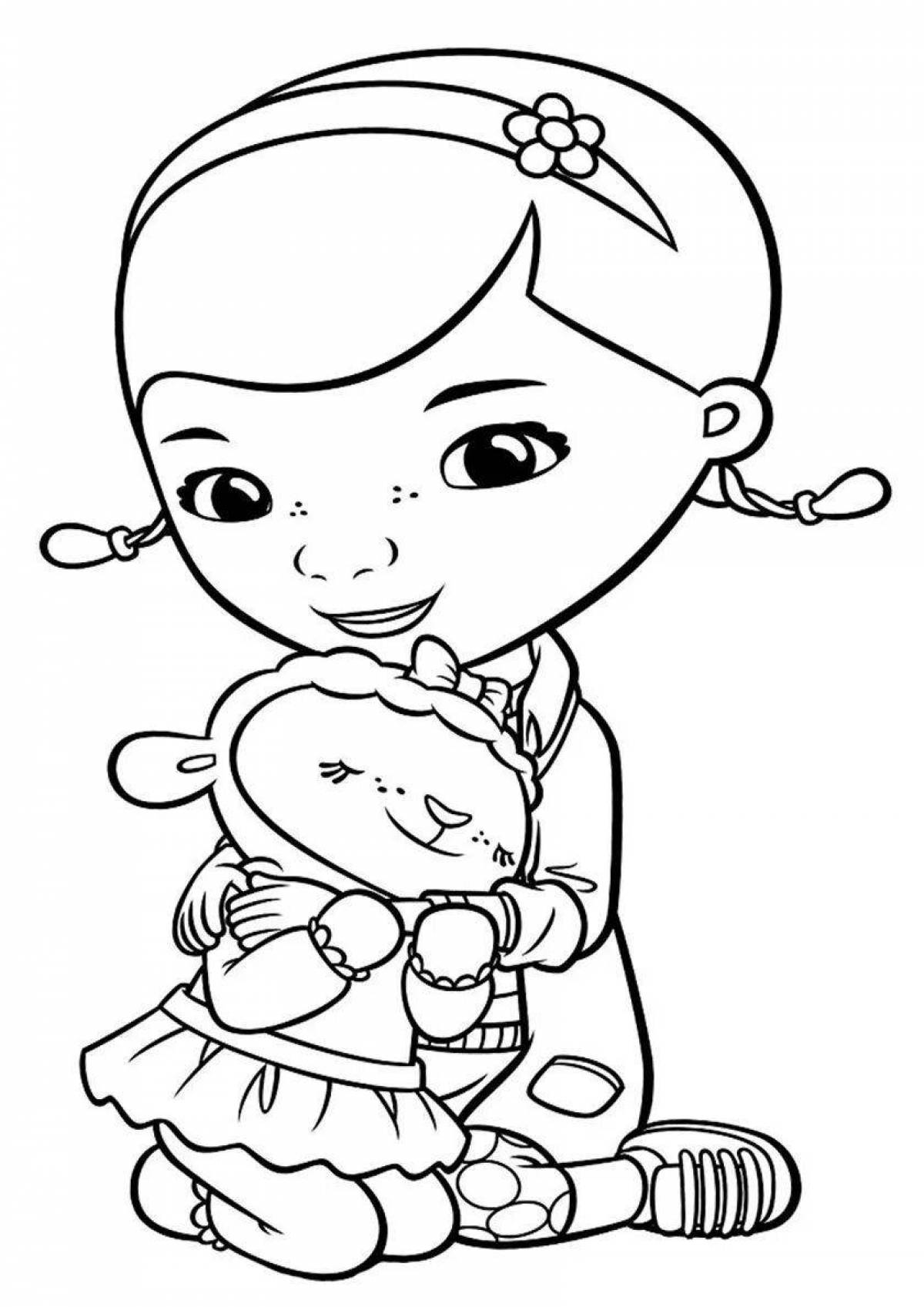 Photo Magicar glitter coloring page