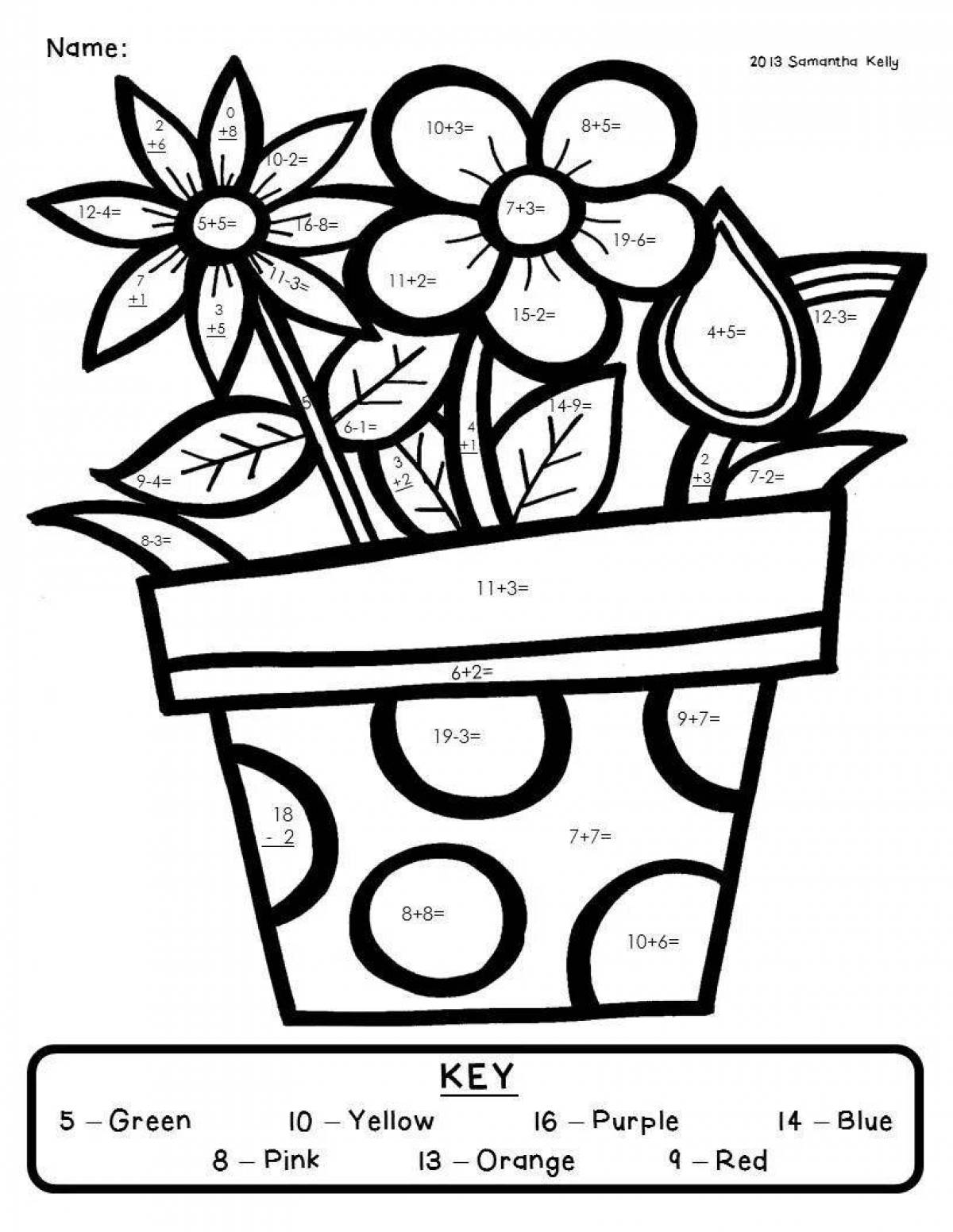 Bright colors coloring page