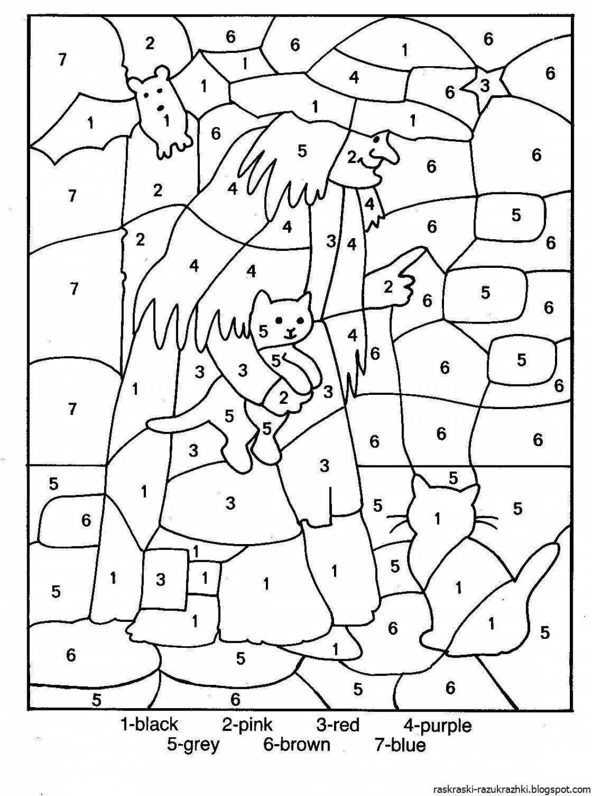 Rainbow colors coloring page