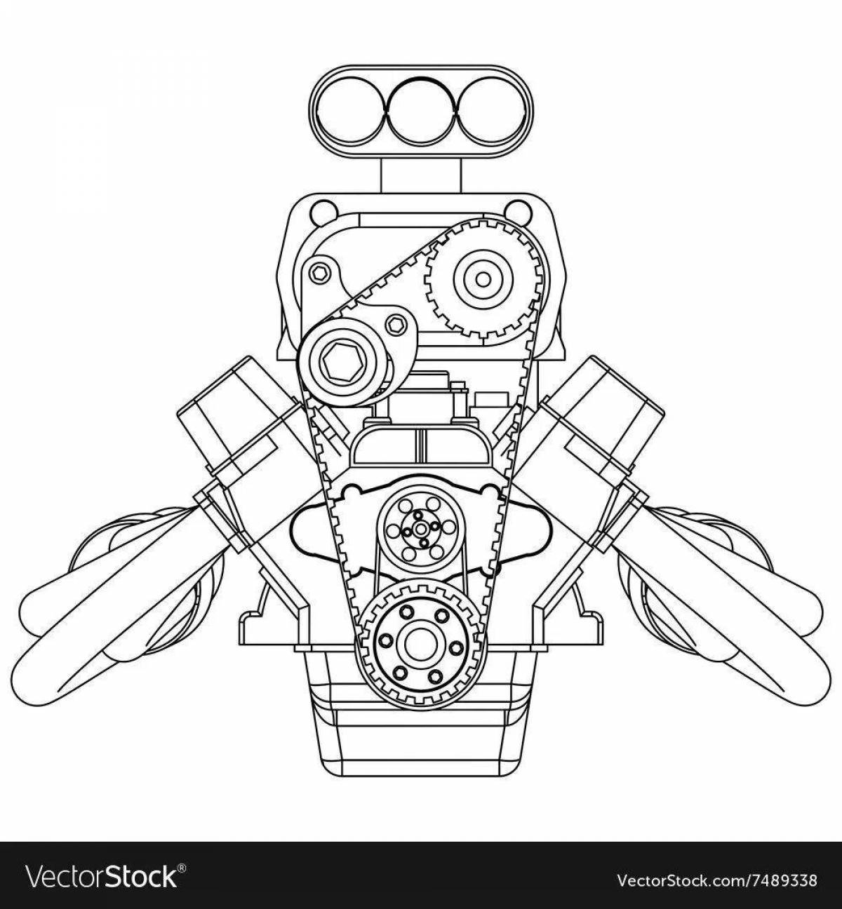 Раскраска fun engine