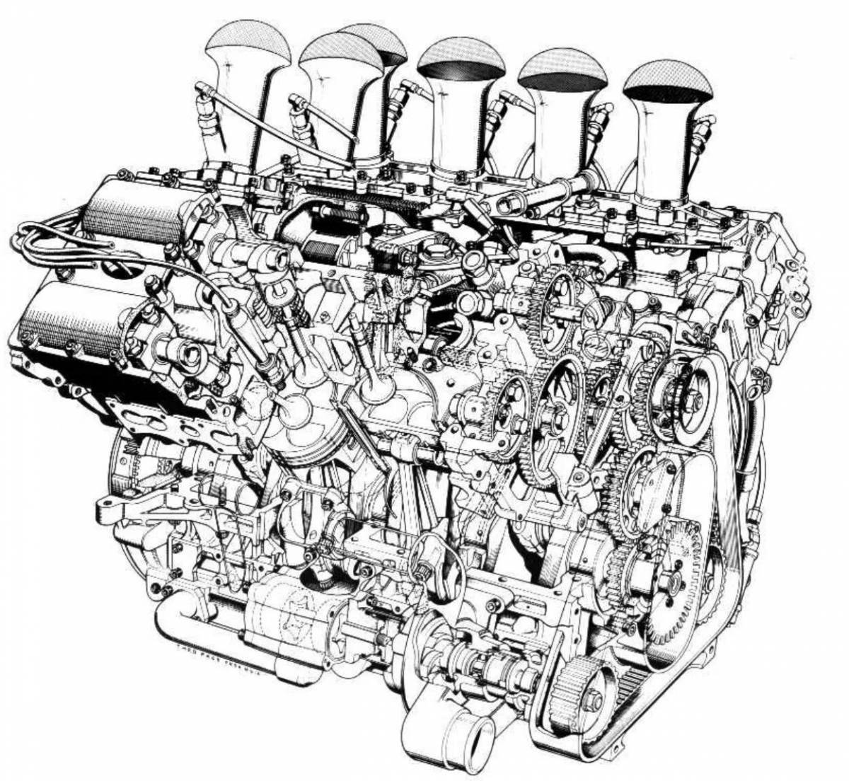 Fat engine coloring page